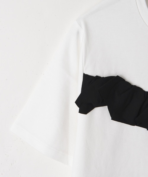 RAW FUDGE(ローファッジ)の「デザインフリルTシャツ(Tシャツ/カットソー・レディース・ホワイト/ブラック/オフホワイト・M)」の19枚目の写真