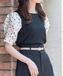 MAJESTIC LEGON | くしゅくしゅスリーブトップス(Tシャツ/カットソー)