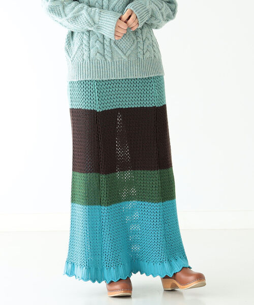 BEAMS BOY（ビームスボーイ）の「BEAMS BOY / フィッシュネット クレイジー スカート（スカート・レディース・レッド/グリーン・ONE SIZE）」の2枚目の写真