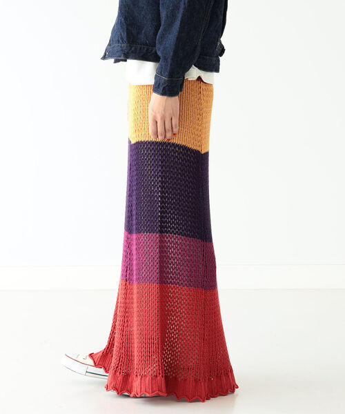 BEAMS BOY（ビームスボーイ）の「BEAMS BOY / フィッシュネット クレイジー スカート（スカート・レディース・レッド/グリーン・ONE SIZE）」の5枚目の写真
