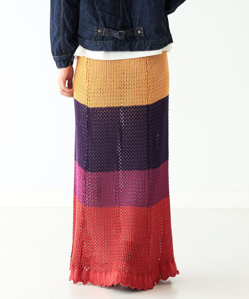 BEAMS BOY（ビームスボーイ）の「BEAMS BOY / フィッシュネット クレイジー スカート（スカート・レディース・レッド/グリーン・ONE SIZE）」の6枚目の写真