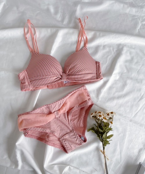 セール】ギンガムチェックブラ＆ショーツ（ブラ&ショーツ）｜CLEA