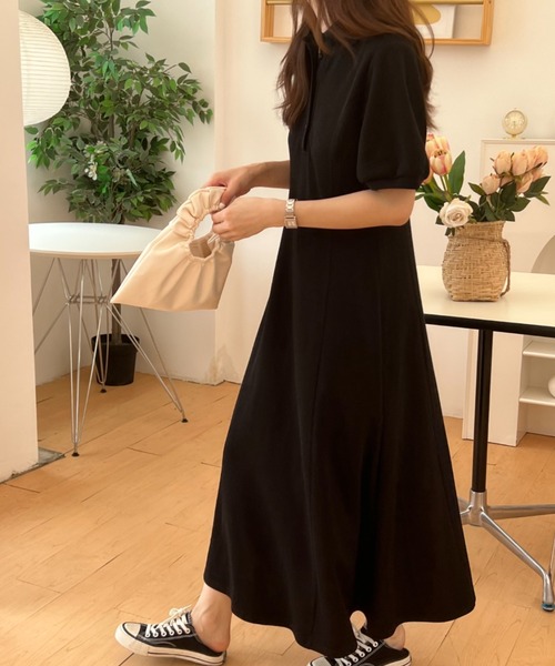 UNITED ARROWS LTD. OUTLET｜パフスリーブ ロングワンピース