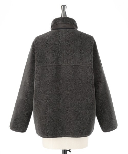 LE GLAZIK（ルグラジック）の「LE GLAZIK/ル グラジック　フェイクムートンブルゾン　FAKE MOUTON BLOUSON #LG-A0094NFM（ムートンコート・レディース・グレー/サンドベージュ・36）」の12枚目の写真