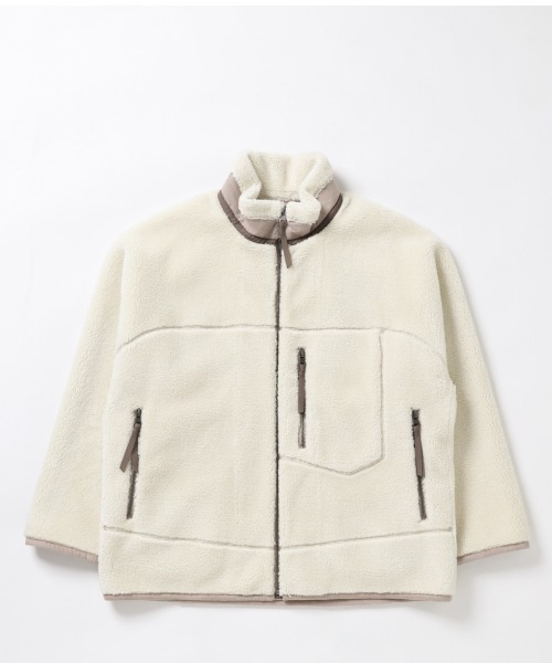LE GLAZIK（ルグラジック）の「LE GLAZIK/ル グラジック　フェイクムートンブルゾン　FAKE MOUTON BLOUSON #LG-A0094NFM（ムートンコート・レディース・グレー/サンドベージュ・36）」の10枚目の写真