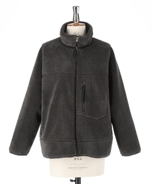 LE GLAZIK（ルグラジック）の「LE GLAZIK/ル グラジック　フェイクムートンブルゾン　FAKE MOUTON BLOUSON #LG-A0094NFM（ムートンコート・レディース・グレー/サンドベージュ・36）」の4枚目の写真