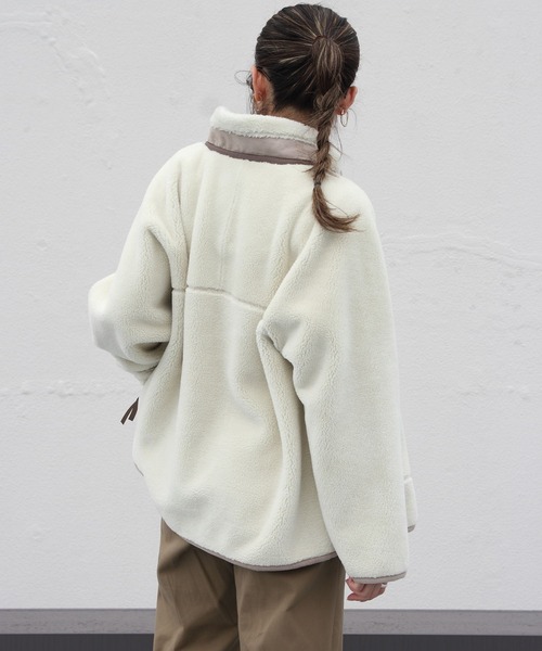 LE GLAZIK（ルグラジック）の「LE GLAZIK/ル グラジック　フェイクムートンブルゾン　FAKE MOUTON BLOUSON #LG-A0094NFM（ムートンコート・レディース・グレー/サンドベージュ・36）」の16枚目の写真