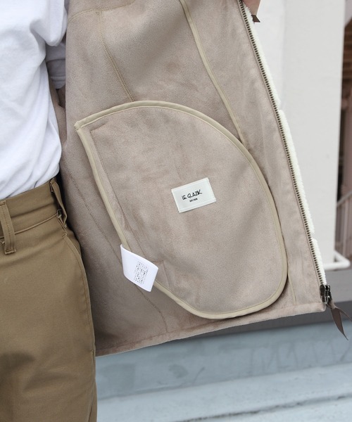 LE GLAZIK（ルグラジック）の「LE GLAZIK/ル グラジック　フェイクムートンブルゾン　FAKE MOUTON BLOUSON #LG-A0094NFM（ムートンコート・レディース・グレー/サンドベージュ・36）」の20枚目の写真