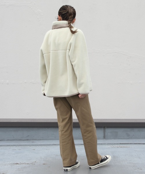 LE GLAZIK（ルグラジック）の「LE GLAZIK/ル グラジック　フェイクムートンブルゾン　FAKE MOUTON BLOUSON #LG-A0094NFM（ムートンコート・レディース・グレー/サンドベージュ・36）」の13枚目の写真