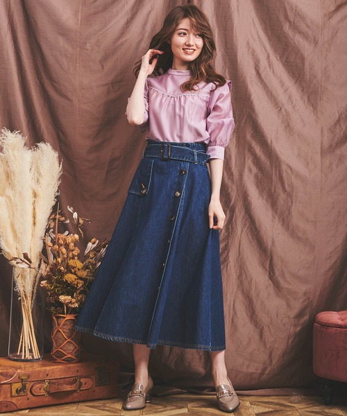 ブルブブ　デニムスカート　インディゴ　S ブルブブ デニムスカート インディゴ S