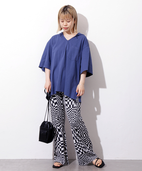 JOINT WORKS（ジョイントワークス）の「J-ウェーブチェックジャガードパンツ（その他パンツ・レディース・ブラック/ブルー系その他/ボルドー・FREE）」の22枚目の写真