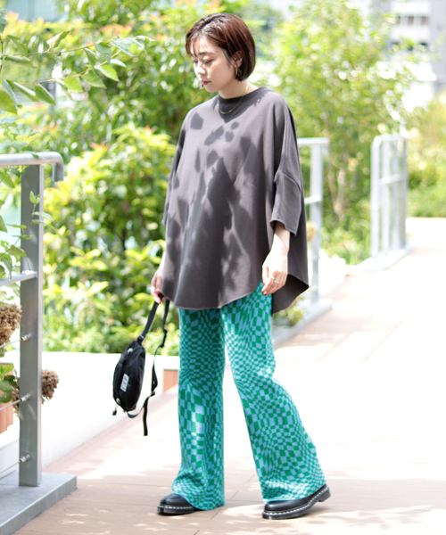 JOINT WORKS（ジョイントワークス）の「J-ウェーブチェックジャガードパンツ（その他パンツ・レディース・ブラック/ブルー系その他/ボルドー・FREE）」の19枚目の写真