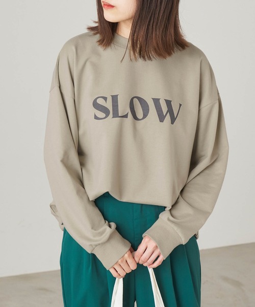&yam(アンドヤム)の「ビッグロゴスウェット【親子お揃い/リンクコーデ】(スウェット・レディース・グレー/ブラウン/パープル・FREE)」の2枚目の写真