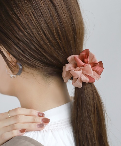 Anemone アネモネ の バイカラーシフォンリボンヘアゴム ヘアゴム Wear
