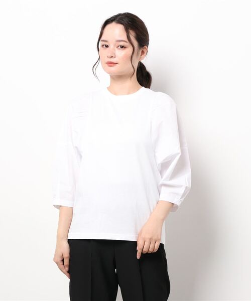 LOWRYS FARM（ローリーズファーム）の「フハクボリュームスリーブ６Ｓ　219200（Tシャツ/カットソー・レディース・ホワイト/ブラック/カーキ・FREE）」の2枚目の写真