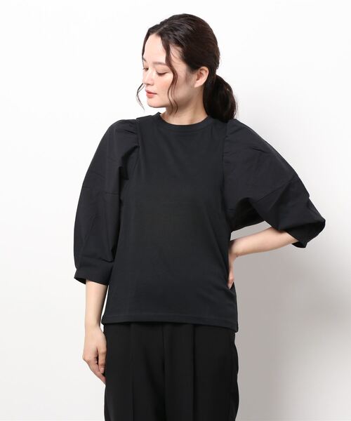 LOWRYS FARM（ローリーズファーム）の「フハクボリュームスリーブ６Ｓ　219200（Tシャツ/カットソー・レディース・ホワイト/ブラック/カーキ・FREE）」の3枚目の写真