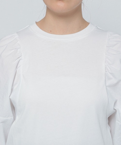 LOWRYS FARM（ローリーズファーム）の「フハクボリュームスリーブ６Ｓ　219200（Tシャツ/カットソー・レディース・ホワイト/ブラック/カーキ・FREE）」の12枚目の写真