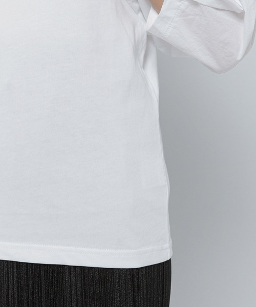 LOWRYS FARM（ローリーズファーム）の「フハクボリュームスリーブ６Ｓ　219200（Tシャツ/カットソー・レディース・ホワイト/ブラック/カーキ・FREE）」の10枚目の写真