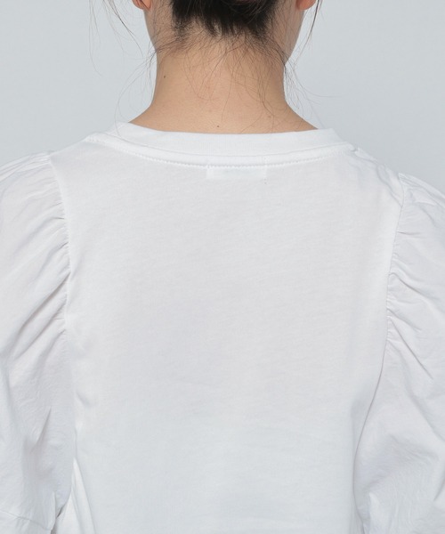 LOWRYS FARM（ローリーズファーム）の「フハクボリュームスリーブ６Ｓ　219200（Tシャツ/カットソー・レディース・ホワイト/ブラック/カーキ・FREE）」の9枚目の写真