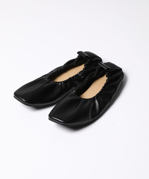 FREAK'S STORE（フリークスストア）の「▽【WEB限定】スクエアトゥギャザーバレエシューズ（バレエシューズ・レディース・ブラック/ダークブラウン/ナチュラル・23.5cm/24.0cm/25.0cm/22.5cm/24.5cm/23.0cm）」の7枚目の写真