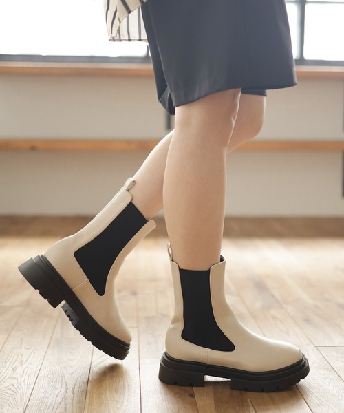 【最終 美品】Stelio Maloriイタリア製ショートサイドゴアブーツ SHISEI シセイ 24014S サイドゴアブーツ SQUARE SIDE GORE BOOTS