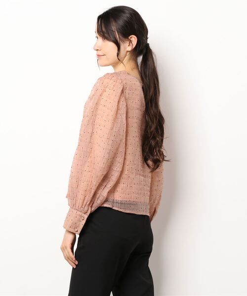 archives（アルシーヴ）の「シアードットパワショルブラウス（シャツ/ブラウス・レディース・ピンクベージュ/ミント/オフホワイト・MEDIUM）」の5枚目の写真