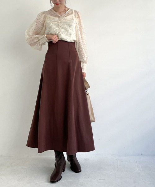 archives（アルシーヴ）の「シアードットパワショルブラウス（シャツ/ブラウス・レディース・ピンクベージュ/ミント/オフホワイト・MEDIUM）」の14枚目の写真