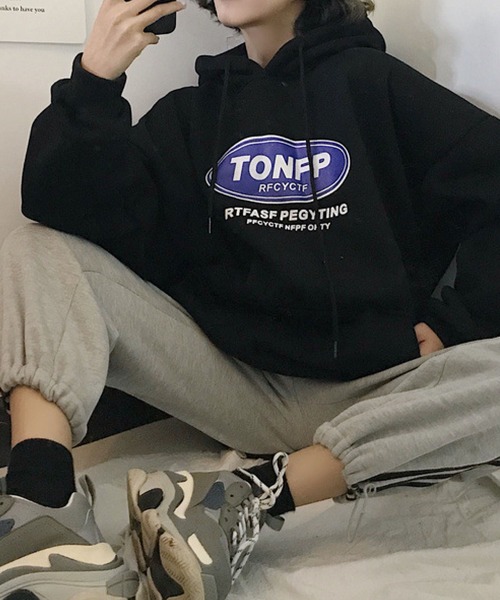 meJane(ミージェーン)の「TONFPサークルロゴプルパーカー(パーカー・レディース・ブラック/グレー・FREE)」の8枚目の写真