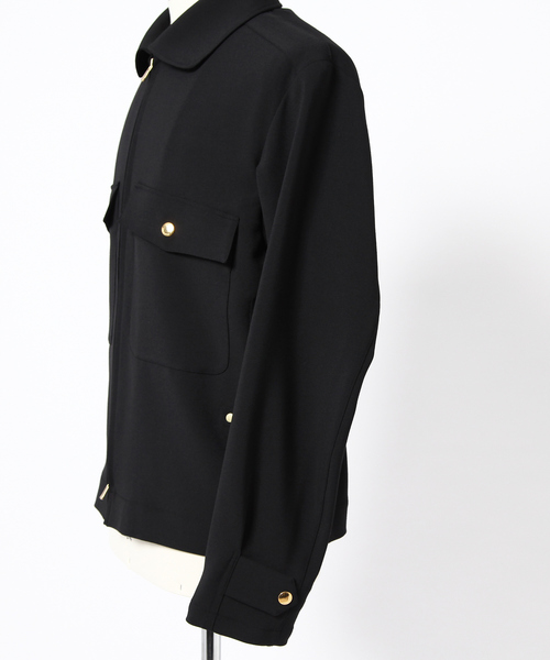 DESIGNWORKS(デザインワークス)の「2WAY ギャバイタリア軍 ジャケット(ブルゾン・メンズ・ブラック・48/46/44)」の11枚目の写真