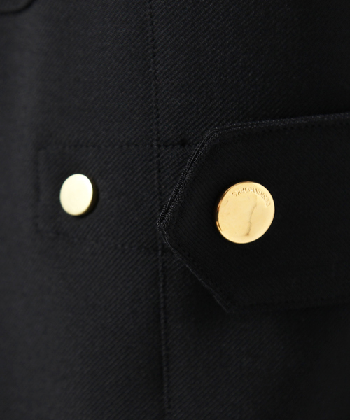 DESIGNWORKS(デザインワークス)の「2WAY ギャバイタリア軍 ジャケット(ブルゾン・メンズ・ブラック・48/46/44)」の9枚目の写真