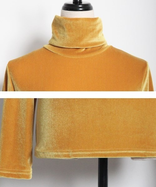Cookie Chocolate（クッキーチョコレート）の「ベロアタートルネックプルオーバー（Tシャツ/カットソー・レディース・イエロー・M）」の5枚目の写真