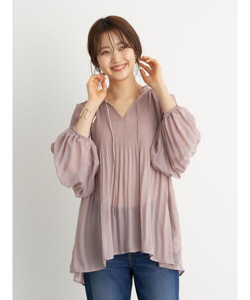 earth music&ecology（アースミュージックアンドエコロジー）の「前後2wayシフォンブラウス ＊（シャツ/ブラウス・レディース・ブラック/ピンクベージュ/ホワイト系その他2・FREE）」の14枚目の写真