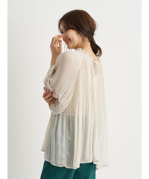 earth music&ecology（アースミュージックアンドエコロジー）の「前後2wayシフォンブラウス ＊（シャツ/ブラウス・レディース・ブラック/ピンクベージュ/ホワイト系その他2・FREE）」の4枚目の写真