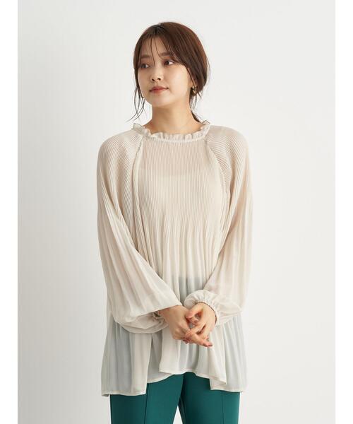 earth music&ecology（アースミュージックアンドエコロジー）の「前後2wayシフォンブラウス ＊（シャツ/ブラウス・レディース・ブラック/ピンクベージュ/ホワイト系その他2・FREE）」の5枚目の写真