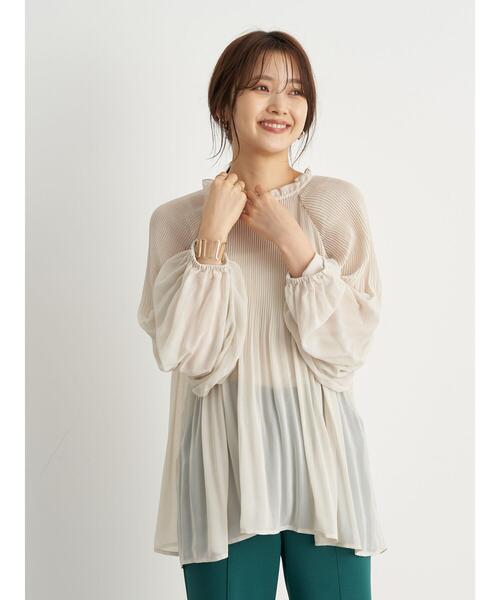 earth music&ecology（アースミュージックアンドエコロジー）の「前後2wayシフォンブラウス ＊（シャツ/ブラウス・レディース・ブラック/ピンクベージュ/ホワイト系その他2・FREE）」の6枚目の写真