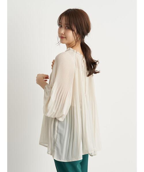 earth music&ecology（アースミュージックアンドエコロジー）の「前後2wayシフォンブラウス ＊（シャツ/ブラウス・レディース・ブラック/ピンクベージュ/ホワイト系その他2・FREE）」の7枚目の写真