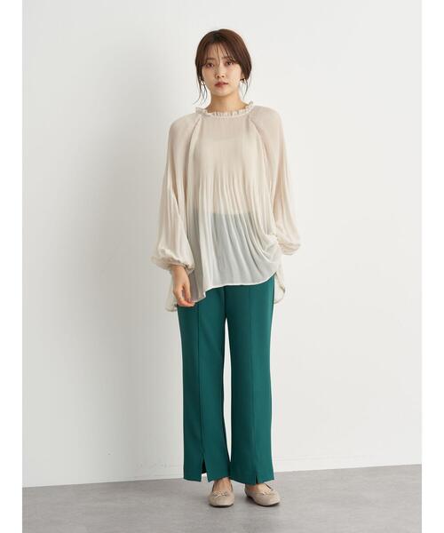 earth music&ecology（アースミュージックアンドエコロジー）の「前後2wayシフォンブラウス ＊（シャツ/ブラウス・レディース・ブラック/ピンクベージュ/ホワイト系その他2・FREE）」の10枚目の写真