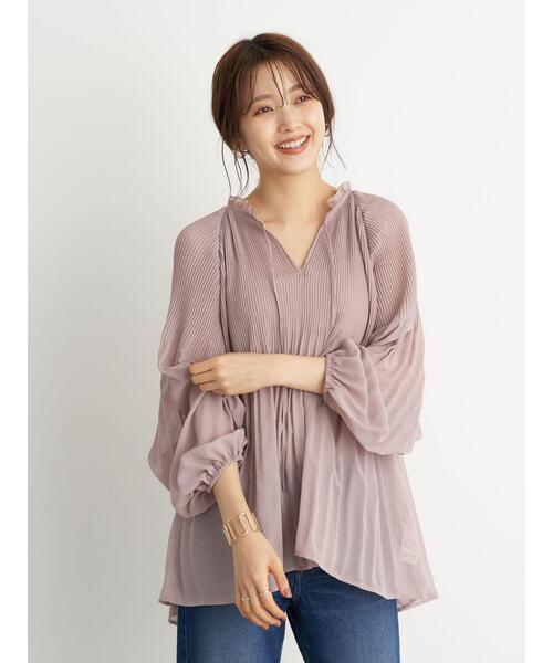 earth music&ecology（アースミュージックアンドエコロジー）の「前後2wayシフォンブラウス ＊（シャツ/ブラウス・レディース・ブラック/ピンクベージュ/ホワイト系その他2・FREE）」の15枚目の写真