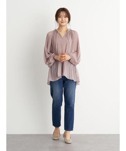 earth music&ecology（アースミュージックアンドエコロジー）の「前後2wayシフォンブラウス ＊（シャツ/ブラウス・レディース・ブラック/ピンクベージュ/ホワイト系その他2・FREE）」の19枚目の写真