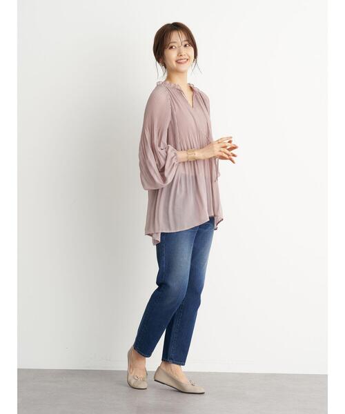 earth music&ecology（アースミュージックアンドエコロジー）の「前後2wayシフォンブラウス ＊（シャツ/ブラウス・レディース・ブラック/ピンクベージュ/ホワイト系その他2・FREE）」の22枚目の写真