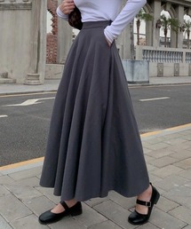 Diosfront | フェイクウールハイウエストAラインフレアマキシスカート(スカート)