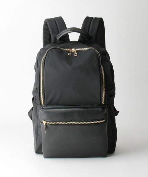 THE STATION STORE（ザ ステーション ストア）の「＜COOCO＞フェイクレザーポケット バックパック（バックパック/リュック・レディース・ライトグレー/ブラック・FREE）」の2枚目の写真