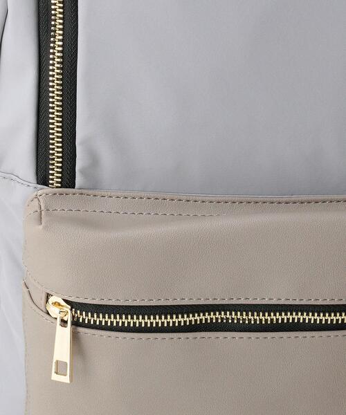 THE STATION STORE（ザ ステーション ストア）の「＜COOCO＞フェイクレザーポケット バックパック（バックパック/リュック・レディース・ライトグレー/ブラック・FREE）」の7枚目の写真