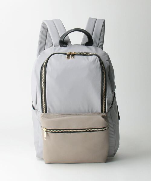 THE STATION STORE（ザ ステーション ストア）の「＜COOCO＞フェイクレザーポケット バックパック（バックパック/リュック・レディース・ライトグレー/ブラック・FREE）」の10枚目の写真