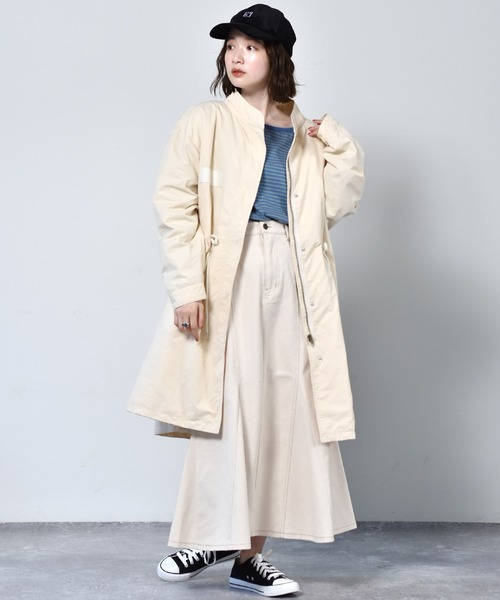 RETRO GIRL（レトロガール）の「中綿ミリタリーコート（ミリタリージャケット・レディース・グリーン/ブラック/アイボリー・FREE）」の17枚目の写真