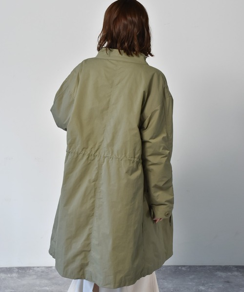 RETRO GIRL（レトロガール）の「中綿ミリタリーコート（ミリタリージャケット・レディース・グリーン/ブラック/アイボリー・FREE）」の9枚目の写真