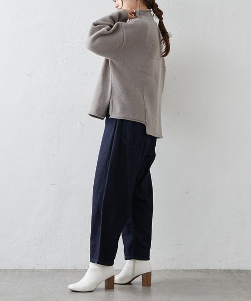 PUAL CE CIN(ピュアルセシン)の「【Du noir】パッチワーク風ハイネックニット(ニット/セーター・レディース・モカ/グレー/ブラック・FREE)」の15枚目の写真