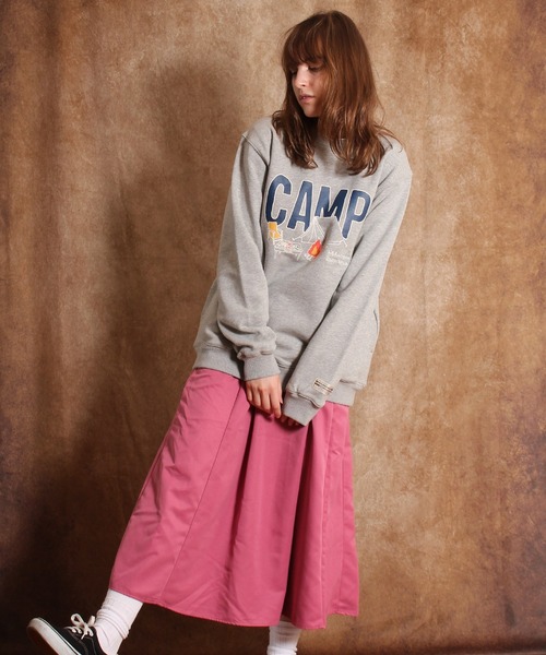 JUGLANS(ユグランス)の「【WILDERNESS EXPERIENCE】CAMP CREW SWEAT/クルーネックスウェット/メンズ(スウェット・メンズ・ベージュ/グレー/ホワイト・M/L/XL)」の9枚目の写真