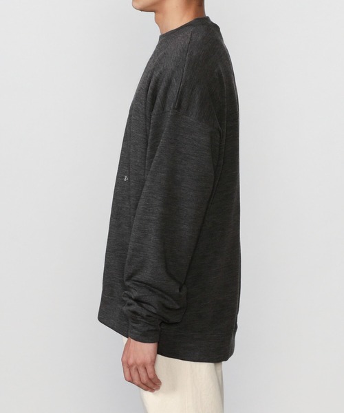 GYMPHLEX（ジムフレックス）の「1906 Gymphlex SPORT WEAR | ウールストレッチインレイ クルーネックプルオーバー MEN（Tシャツ/カットソー・メンズ・チャコール/ブラック・LARGE/MEDIUM）」の9枚目の写真