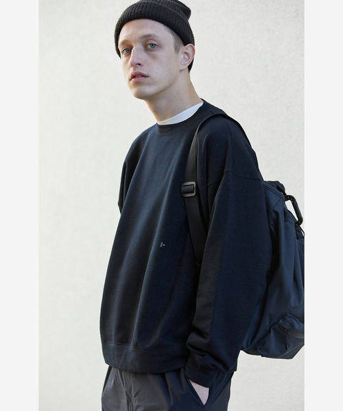 GYMPHLEX（ジムフレックス）の「1906 Gymphlex SPORT WEAR | ウールストレッチインレイ クルーネックプルオーバー MEN（Tシャツ/カットソー・メンズ・チャコール/ブラック・LARGE/MEDIUM）」の6枚目の写真